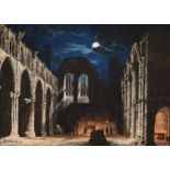 'G.W's TRANSPARENCIES HOLYROOD CHAPEL' Published by Reeves & Sons, Cheapside, Print, inscribed, 5.5"