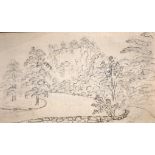 Follower of Turner, four pencil drawings of Matlock, inscribed on reverse, all 4.25" x 7", (