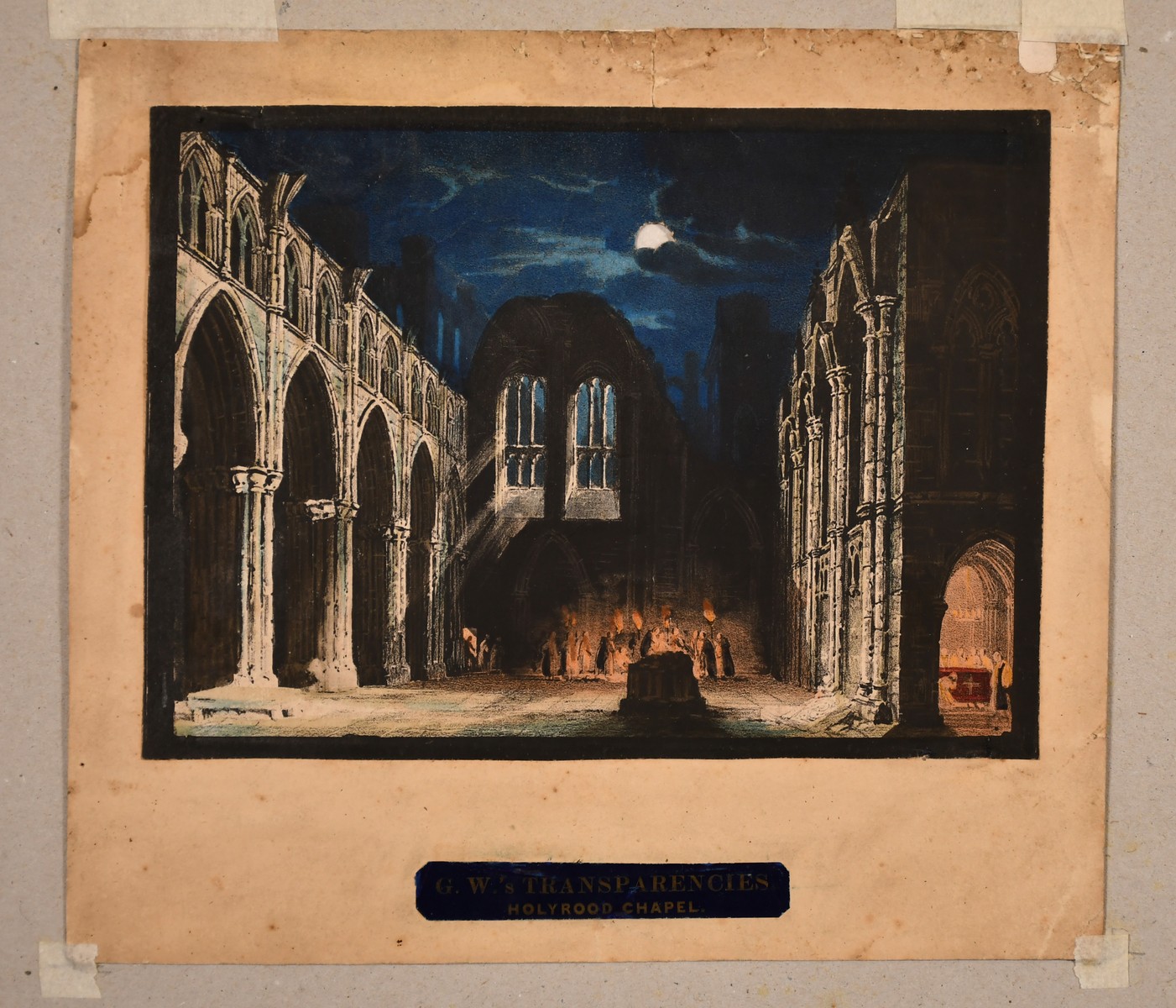 'G.W's TRANSPARENCIES HOLYROOD CHAPEL' Published by Reeves & Sons, Cheapside, Print, inscribed, 5.5" - Image 2 of 2