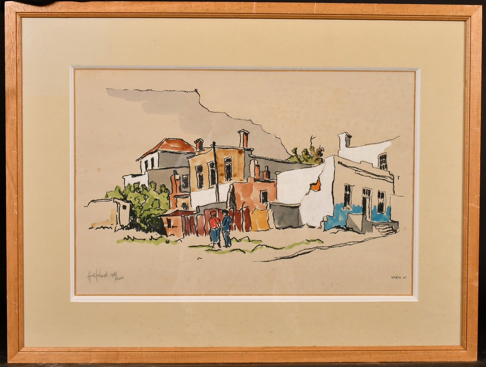 Ted Hoefsloot (20th century) South African, 'Chiappini Street' and 'Wale Street' a pair of - Image 3 of 3