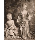 J. Smith after Kneller, two mezzotint prints, the first of Mary II as Queen and the second of the