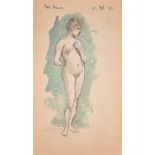 A small collection of late 19th/early 20th century pencil sketches of various topics, drawings,