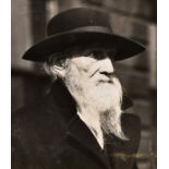 A photograph of Mr E. J. Odell 'Old Odell Outside Savage Club', silver gelatin print, inscribed in