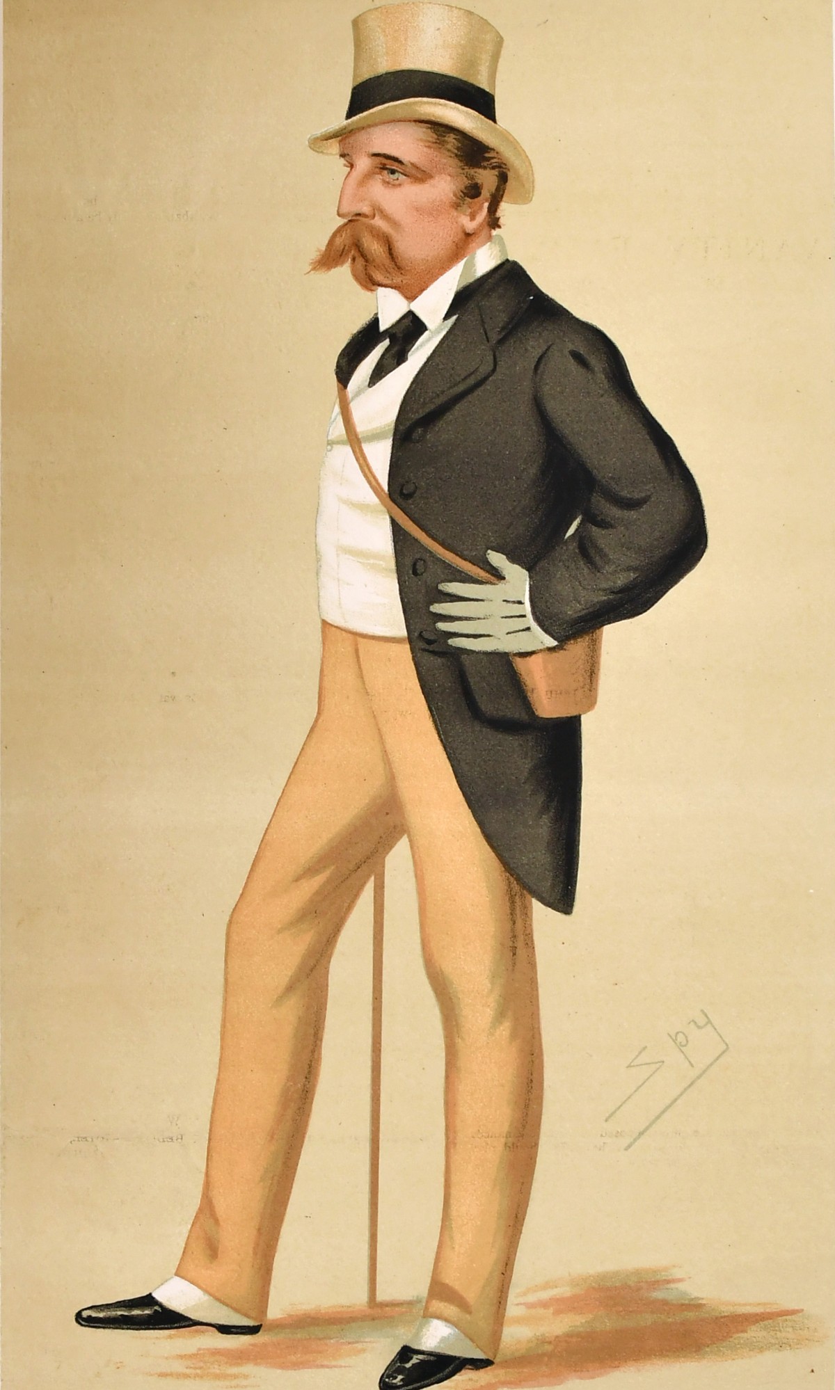 A collection of Vanity Fair prints depicting finely dressed gentlemen with various articles