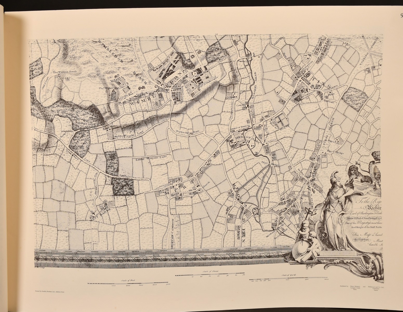 An Exact Survey of the Citys of London Westminster by John Rocque printed in 1971, 22" x 32". - Image 3 of 3