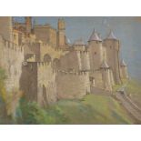 Walter Herbert Allcott, R.W.A., R.W.S.A. (1880-1951) British, 'Carcassone, South-West France',