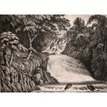 A collection of 19th century British architectural engravings along with a pencil drawing of a