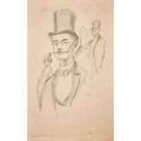 After Toulouse-Lautrec (1864-1901) French, a drawing of 'Marcelle Lender', pencil, 9 x 6.5", and a