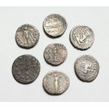 A SMALL COLLECTION OF ROMAN AND GREEK CLASSIC SILVER COINS (7)