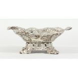 A MATCHING LARGER VICTORIAN SILVER BON BON DISH London 1894.