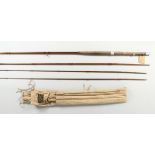 C. PLAYER & CO., A THREE PIECE TROUT ROD with original cloth case.