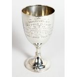 A POLO THOPHY, CUP, 5.5 ins high, VANCOUVER. B.C.POLO CLUB 13 .7.24 London 1923.