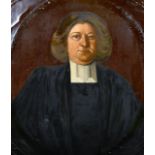 A portrait of a gentleman, oil on canvas, inscribed on label verso 'The Revd Nathanial