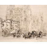 William Walcot (1874-1943) British, 'Burgos Cathedral', drypoint etching on paper, signed in pencil,