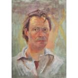 Geoffrey Underwood (1927-2000) British, a bust length portrait of a man (the artist?), Oil on board,