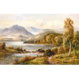 Sydney Yates Johnson (19th/20th century) British, 'Loch Ness, Trossacks' with anglers in the