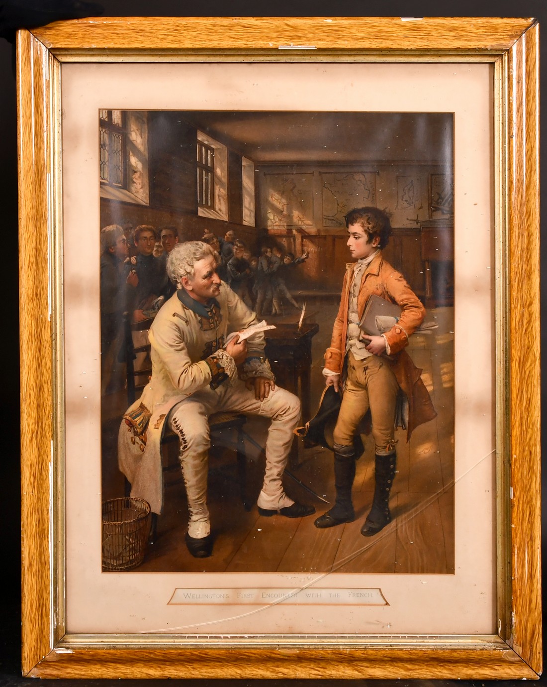 'Wellington's First Encounter with The French', print, inscribed, 21.5" x 16.5". - Image 2 of 3