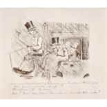 A collection of storyboard illustrations for 'Punch' magazine ca. 1860, Pen & ink, variously