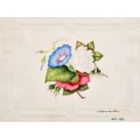 Susannah Shaw, A study of a floral arrangement, watercolour, signed and dated 'Feb 1866', mounted