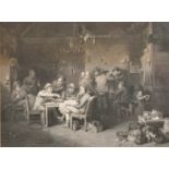 After David Wilkie, A 19th century engraving of an interior scene, 9.75" x 13".