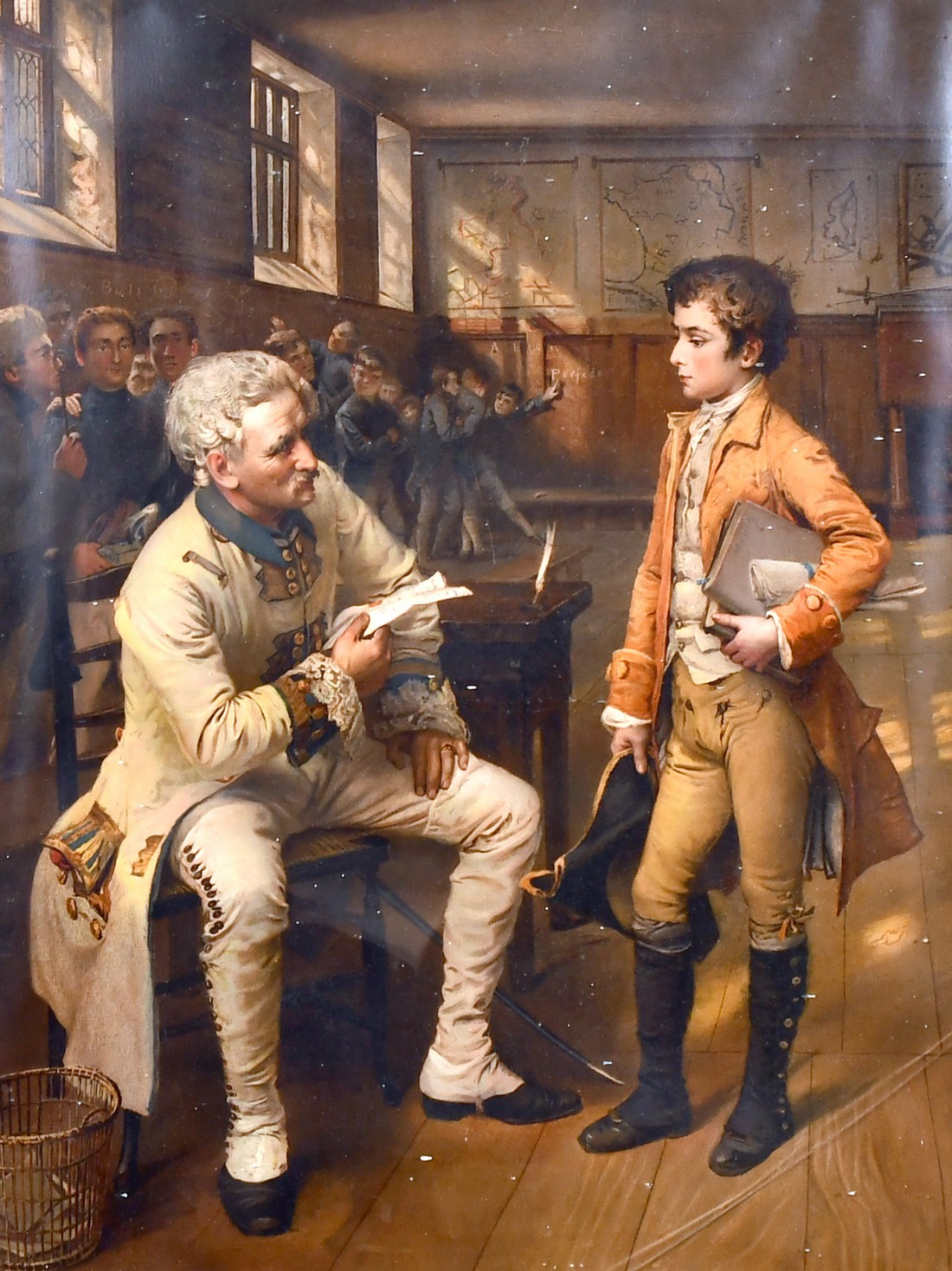 'Wellington's First Encounter with The French', print, inscribed, 21.5" x 16.5".