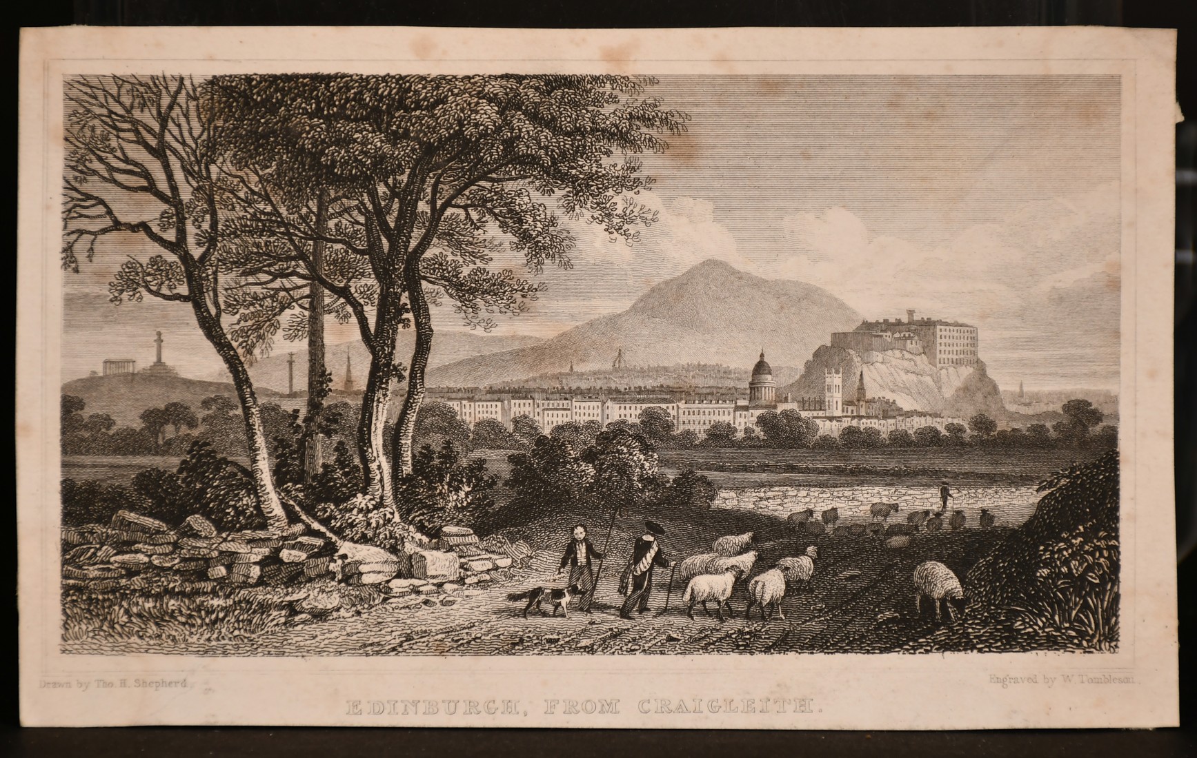 A collection of 19th century engravings including 'Edinburgh, From The Calton Hill' and 'Friars - Image 4 of 4