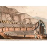 A pair of prints circa 1803 of Egyptian subjects, the ancient theatre of Cacamo, and the 'Groto by