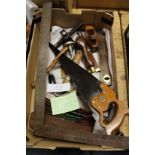 A good collection of woodworking tools.