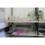 A good collection of household and decorative glassware.