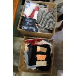 Levi jeans and other designer clothing, unused.