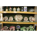 A collection of Mason's Mandarin china to include a large soup tureen, cover and stand with ladle.