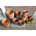 A quantity of terracotta plant pots.