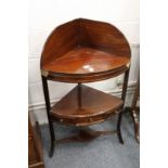 A mahogany corner washstand.