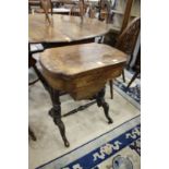 A Victorian walnut combination games / work table.