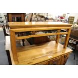 A Chinese pine low rectangular table.