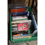 A box of books relating to art etc.