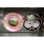 Two decorative cabinet plates.