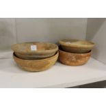 Four early Chinese bowls.