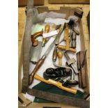 A good collection of woodworking tools.