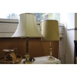 Two table lamps.