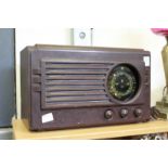 A Bakelite radio.