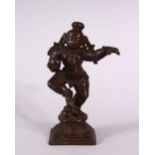 A FINE 17TH/18TH CENTURY INDIAN BRONZE FIGURE of baby Krishna, 11cm high.