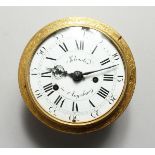 A VERY GOOD 18TH CENTURY AUGSBURG GILT BRONZE TABLE CLOCK by Schuster. With white dial and black and