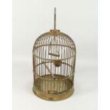 A BRASS BIRDCAGE 16ins high