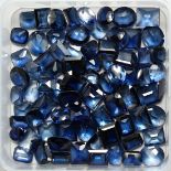 A BOX OF SAPPHIRE STONES