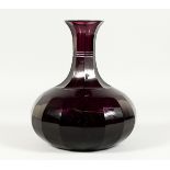 A LARGE WILLIAM YEOWARD AMETHYST CARAFFE 9ins high.