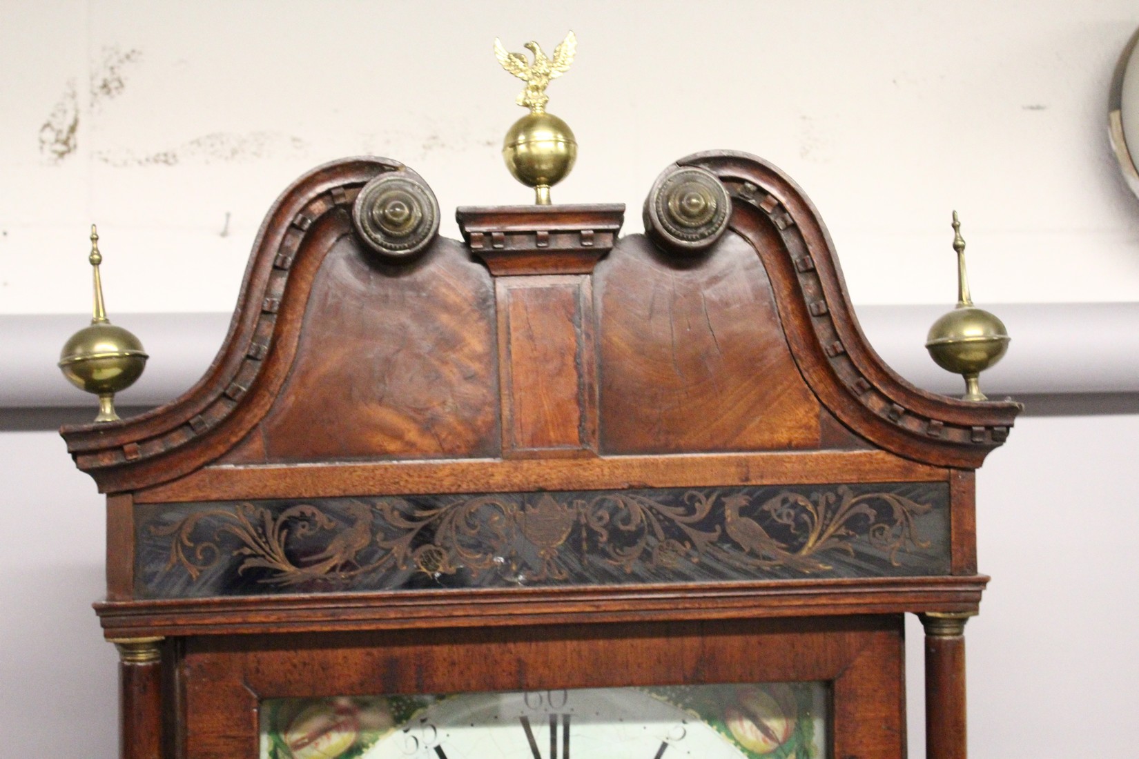 A GEORGE III MAHOGANY LONGCASE CLOCK BY BANKS, OLDHAM, with an eight day moonphase movement, - Image 3 of 9