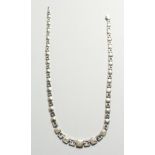 A SUPERB 18CT WHITE AND YELLOW GOLD DIAMOND SET NECKLACE