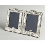 A PAIR OF SILVER PHOTOGRAPH FRAME 7.5 x 5.5ins