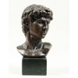 A GRAND TOUR STYLE BRONZE BUST